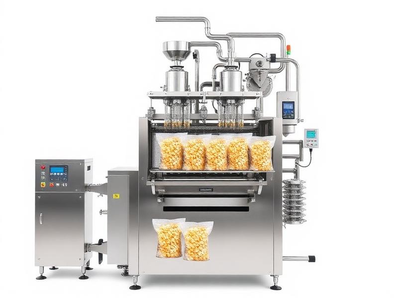 Automatic Popcorn Packing Machine manufactured by Space Packaging Solution, Faridabad