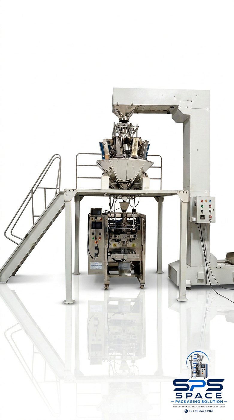Multihead Weigher Packing Line manufactured by Space Packaging Solutions, Faridabad