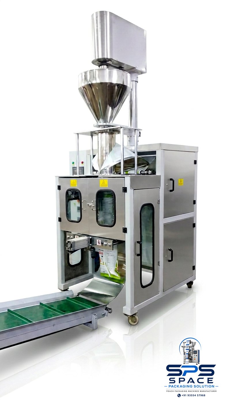 Automatic Pouch Packing Line manufactured by Space Packaging Solutions, Faridabad