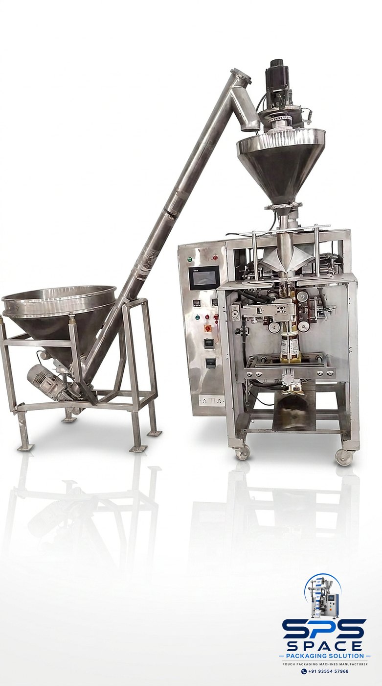 Auger Filler with Screw Conveyor Set manufactured by Space Packaging Solutions, Faridabad