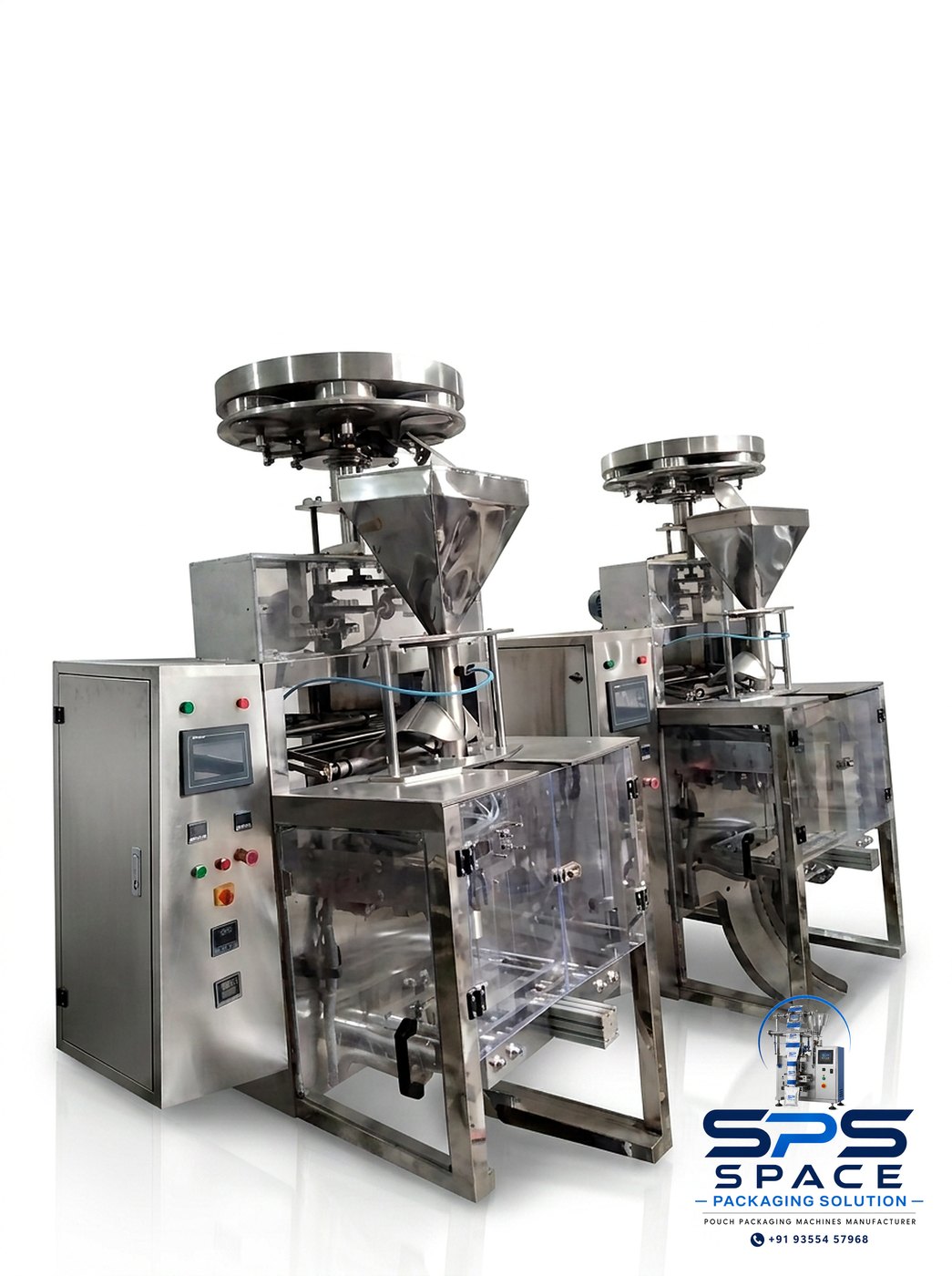 Cup Filler VFFS Twin Line manufactured by Space Packaging Solutions, Faridabad